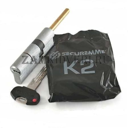 Механизм цилиндровый Securemme K2 80 мм (50*30) кл/шток (мат.никель)