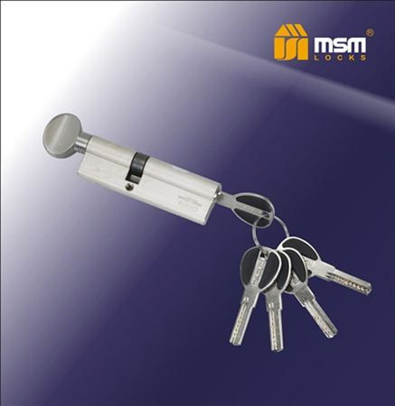 Цилиндровый механизм Msm CW100 SN 40*60 кл-верт (матовый никель) перфо