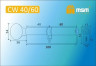 Цилиндровый механизм Msm CW100 SN 40*60 кл-верт (матовый никель) перфо