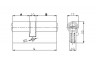 Механизм цилиндровый Kale-Kilit 164 OBS SCE/90 (45*45) никель, кл/верт