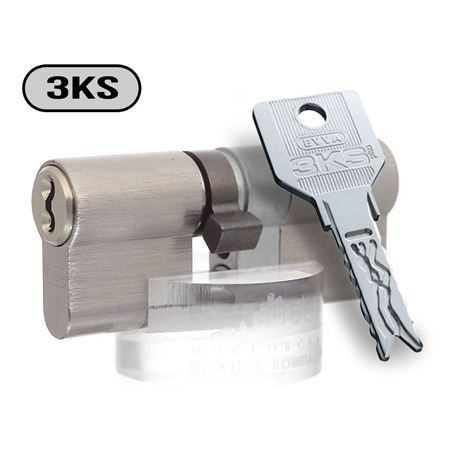 Цилиндр Evva 3KS 102 мм 41x61 ключ-ключ (никель)