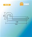 Ручки раздельные MSM R430 BR/CP (Коричневый/Хром) на круглом основании