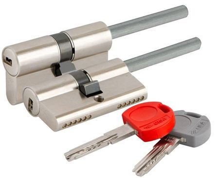 Механизм цилиндровый Cisa Asix Pro 80 мм (50*30Ш) кл/шток (никель)
