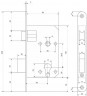 Замок врезной Apecs 1425-AB (аналог замка Барановичи ШО-25)