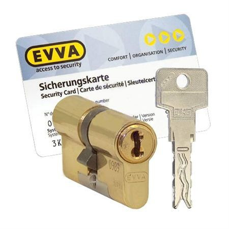 Цилиндр Evva 3KS 107 мм 46x61 ключ-ключ (латунь)