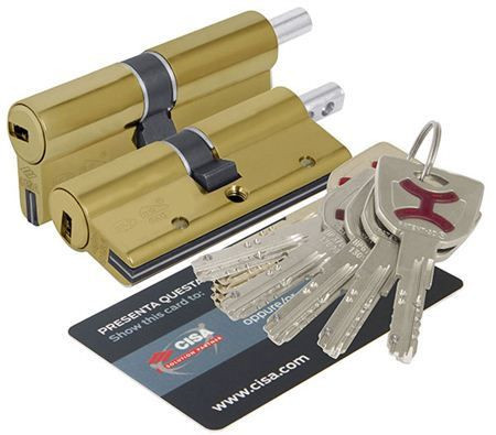 Механизм цилиндровый Cisa AP4-S 45*45 кл/верт. (латунь)