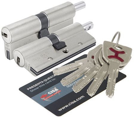 Механизм цилиндровый Cisa AP4-S 40*50 кл/верт. (никель)