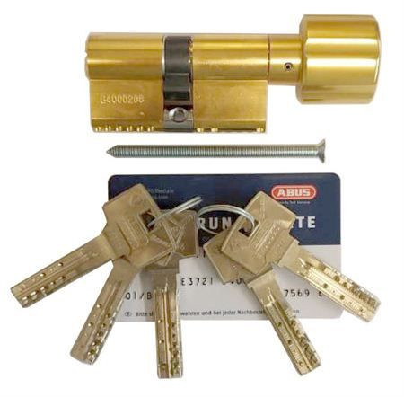 Механизм цилиндровый Abus Bravus 4000 MX (Абус) 80 мм (40*40) латунь, кл/вертушка