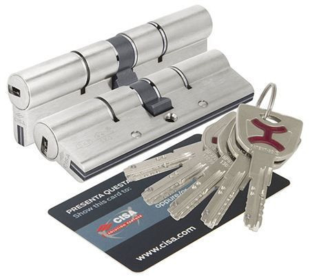 Механизм цилиндровый Cisa AP4-S 45*55 кл/кл (никель)