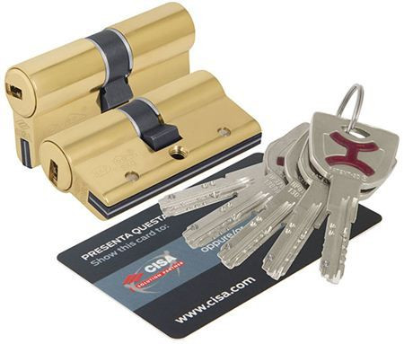 Механизм цилиндровый Cisa AP4-S 30*30 кл/кл (латунь)