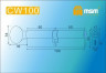 Цилиндровый механизм Msm CW100 PB 50*50 кл-верт (латунь) перфо