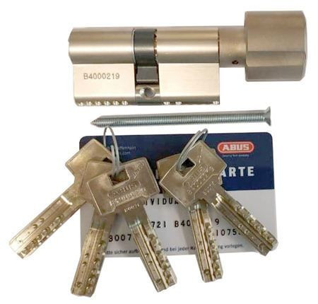 Механизм цилиндровый Abus Bravus 4000 MX (Абус) 90 мм (45*45) никель, кл/вертушка