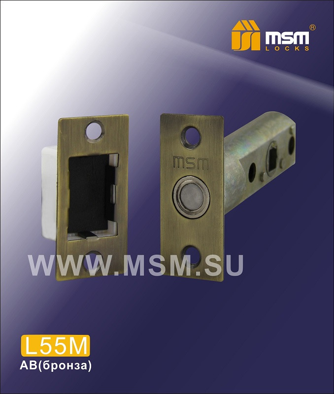 Механизм бесшумный (магнитный) - Межкомнатный L55M AB (бронза)