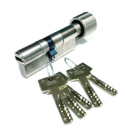 Механизм цилиндровый Abus Vela MX (Абус Вела) 70мм (30*40) никель, кл/верт
